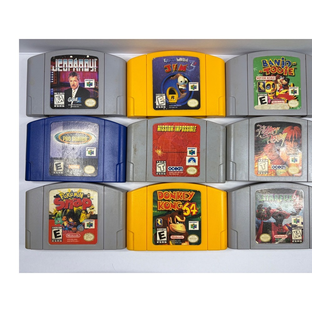 Nintendo 64 Game Lot 9 Games Donkey Kong 64 Banjo-Tooie Star Fox 64 N64